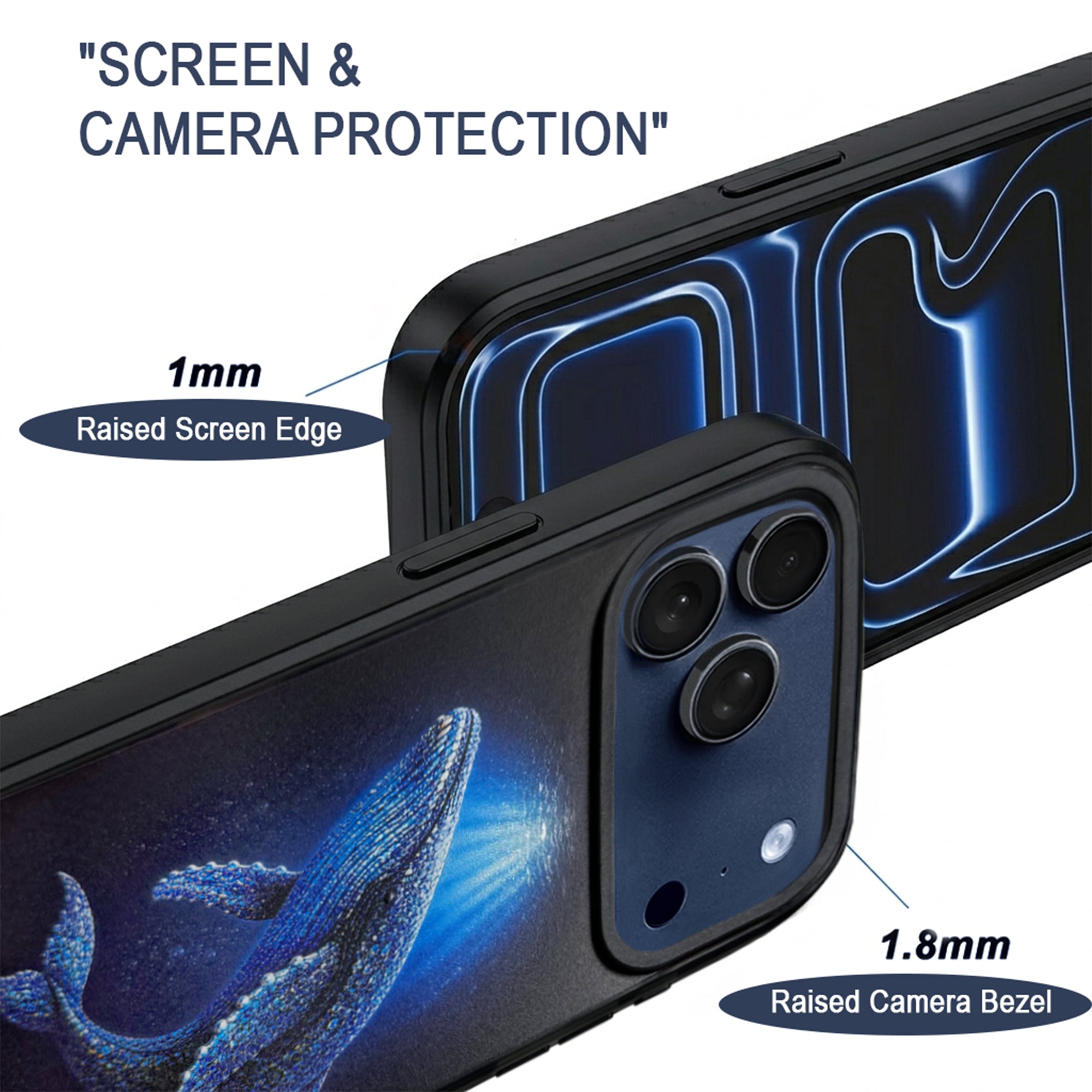 Whale iPhone 17 Pro Max Protective Phone Case